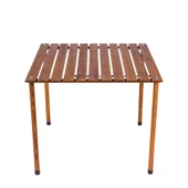 Bag The Joy 70x70x55 cm Ahşap Katlanır Kamp ve Piknik Masası - Kahverengi - 3