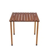 Bag The Joy 60x60x55 cm Ahşap Katlanır Kamp ve Piknik Masası - Kahverengi - 4