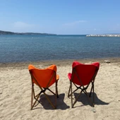 Bag The Joy Ahşap Katlanır Kamp Bahçe Sandalyesi Kahverengi Iskelet Turuncu Kılıf - 8