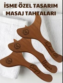 Beautysev İsme Özel Baskılı %100 Doğal ahşap masaj tahtası - 1