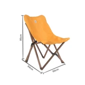 Bag The Joy Ahşap Katlanır Kamp Bahçe Sandalyesi Antrasit İskelet Hardal Kılıf - 4