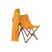 Bag The Joy Ahşap Katlanır Kamp ve Bahçe Sandalyesi Kahverengi İskelet Hardal Kılıf - 2