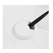 Masa Üstü Kablo Kanalı Deliği Kapağı Beyaz Masa Kapağı 8 cm (5 Adet) - 10