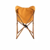 Bag The Joy Ahşap Katlanır Kamp ve Bahçe Sandalyesi Kahverengi İskelet Hardal Kılıf - 4