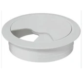 Masa Üstü Kablo Kanalı Deliği Kapağı Beyaz Masa Kapağı 8 cm (5 Adet) - 3