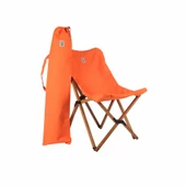 Bag The Joy Ahşap Katlanır Kamp Bahçe Sandalyesi Kahverengi Iskelet Turuncu Kılıf - 3