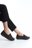 Kadın Çapraz Lastik Bant Detaylı Günlük Ayakkabı Dikişli Comfort Taban Tam Kalıp Ayakkabı thumbnail 2