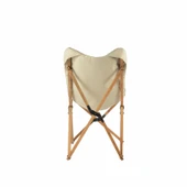 Bag The Joy Ahşap Katlanır Kamp Bahçe Sandalyesi Kahverengi Iskelet Bej Kılıf - 4