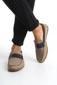 Erkek Hakiki Deri Loafer Comfort Ayakkabı Dikişli Günlük Ayakkabı - 5