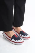 Kadın Hakiki Deri Babet Düz Taban Önü Lastik Detaylı Slip-On Günlük Ayakkabı - 5