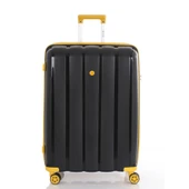 MÇS 3lü Set Kırılmaz Silikon Seyahat Valizi Bavulu V305 Siyah Sarı - 2