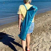 Bag The Joy Ahşap Katlanır Kamp Bahçe Sandalyesi Kahverengi Iskelet Turkuaz Kılıf - 6