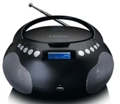 LENCO SCD-331BK - USB ve Bluetooth® özellikli taşınabilir radyo/CD/MP3 çalar - Pil ve şebeke elektriğiyle çalışan radyo - 1