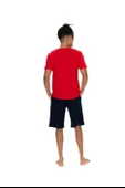 U.S. Polo Assn. 18868 Erkek Kırmızı Bisiklet Yaka Şortlu Pijama Takım - 4