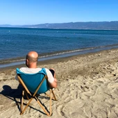 Bag The Joy Ahşap Katlanır Kamp Bahçe Sandalyesi Kahverengi Iskelet Turkuaz Kılıf - 5