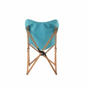 Bag The Joy Ahşap Katlanır Kamp Bahçe Sandalyesi Kahverengi Iskelet Turkuaz Kılıf - 3