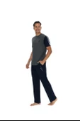 U.S. Polo Assn. 18898 Erkek Antrasit Bisiklet Yaka Kısa Kollu Cepli Pijama Takım - 2