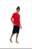U.S. Polo Assn. 18868 Erkek Kırmızı Bisiklet Yaka Şortlu Pijama Takım - 6