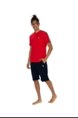 U.S. Polo Assn. 18868 Erkek Kırmızı Bisiklet Yaka Şortlu Pijama Takım - 3