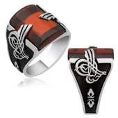 Gümüş Tuğralı Erkek Yüzük thumbnail 2