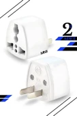 MN6 M05 Priz Dönüştürücü/2 Adet Fiş -TÜRK-İNGİLİZ FİŞİNİ AMERİKAN FİŞİNE Çevirici Adaptör thumbnail 1
