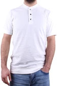 Dagoster DMG23-211240 Beyaz Günlük Hakim Yaka Erkek Tişört thumbnail 2