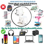 MN6 M05 Priz Dönüştürücü/2 Adet Fiş -TÜRK-İNGİLİZ FİŞİNİ AMERİKAN FİŞİNE Çevirici Adaptör thumbnail 8