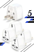 MN6 M05 Priz Dönüştürücü/5 Adet Fiş -TÜRK-İNGİLİZ FİŞİNİ AMERİKAN FİŞİNE Çevirici Adaptör thumbnail 1