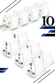 MN6 M05 Priz Dönüştürücü/10 Adet Fiş -TÜRK-İNGİLİZ FİŞİNİ AMERİKAN FİŞİNE Çevirici Adaptör thumbnail 1