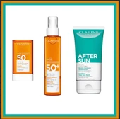 Clarins Body Sun Care Vücut + Face Stick + After Sun 3lü Set - 1