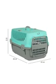 Pribor Hz-100 Kedi Köpek Evcil Hayvan Taşıma Çantası Box Orta Boy Çok Fonksiyonlu Su Yeşili Gri - 2