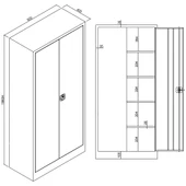 Yfc Metal 198'lik Dosya Dolabı - 3