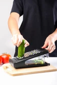 HOMENIVA Hazneli Çelik Rende ve Yan Soyacak Seti - 4