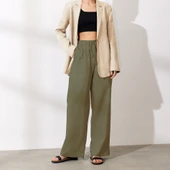 Beli Bağcıklı Keten Günlük Pantolon - 2