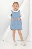 Kız Çocuk 2'li Jean Elbise (Jean Elbise+Bady Sweat) 12169 - 2
