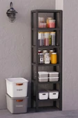 HOMENIVA 6 Katlı Ombeg Düzenleyici Banyo Rafı, Havluluk, Deterjanlık Makyaj Organizer - 11