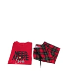 Aydoğan Kadın Kırmızı Viskon Kısa Kollu Pijama Takımı 240052 thumbnail 2