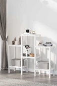 HOMENIVA 6 Katlı Ombeg Düzenleyici Banyo Rafı, Havluluk, Deterjanlık Makyaj Organizer - 5