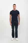 Erkek Likralı Regular Fit Haki Jean Pantolon - 2