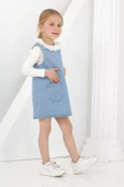 Kız Çocuk 2'li Jean Elbise (Jean Elbise+Bady Sweat) 12169 - 4