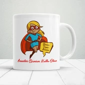 Benim Süper Annem Hediyelik Kupa Anneler Günü Tasarımlı Baskılı Kupa Bardak thumbnail 1