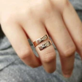 Gümüş Gold Aşk Sarmalı İsimli Yüzük thumbnail 3