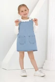 Kız Çocuk 2'li Jean Elbise (Jean Elbise+Bady Sweat) 12169 - 1