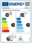 Contınental 315/70R22.5 154/150L (152/148M) CHD5 Kış Lastiği (Üretim Yılı: 2025) thumbnail 2