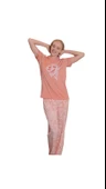 Aydoğan Kadın Somon Viskon Kısa Kollu Pijama Takımı 240960 thumbnail 1