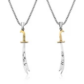 Gümüş Zülfikar Kılıcı Hz. Ali Yazılı Erkek Kolye thumbnail 2