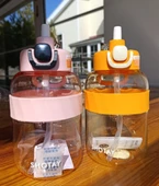 Shotay Pipetli Su Matarası Tritan Turuncu 1000Ml thumbnail 4