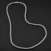 Gümüş Kral Zincir - 4 mm Köşeli - 4