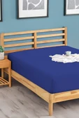 Upstyle Penye Lastikli Çarşaf Pamuklu Jersey Battal Kişilik 180x200cm Lacivert - 1