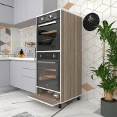 Kenzlife fırın dolabı halime crd 145*60*56 mutfak kapaklı ayaklı banyo kiler ofis thumbnail 1